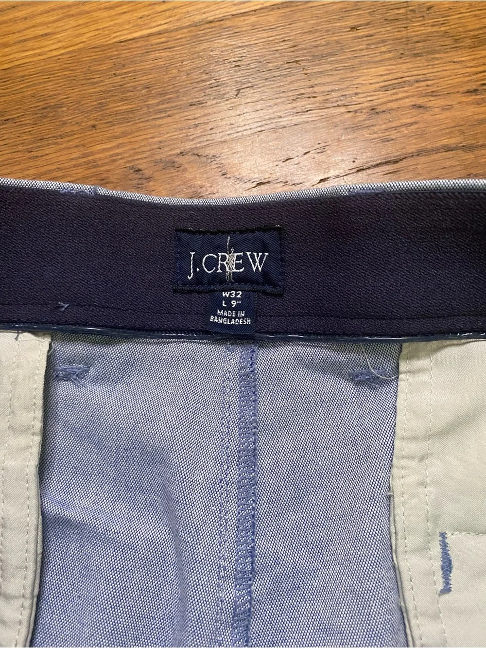 J.Crew Oxford Tech Shorts 9” Light Blue Stretch Performance Chino W32